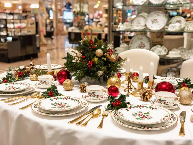 Department store holiday table